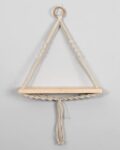 Macrame Wall Hanging Shelf Woven Home Decor Wood Floating Storage Shelf Bohemian Handmade Cotton Rope,Living Room, Balcony, Garden, (71 L x 40 W), Beige  Amazon.in Home & Kitchen