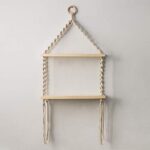 Macrame Wall Hanging Shelf Bohemian Designs Home Decor Pine Wooden Shelves and Cotton Cord (Bohemian)  Amazon.in Home & Kitchen