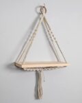 Macrame Wall Hanging Shelf Woven Home Decor Wood Floating Storage Shelf Bohemian Handmade Cotton Rope,Living Room, Balcony, Garden, (71 L x 40 W), Beige  Amazon.in Home & Kitchen