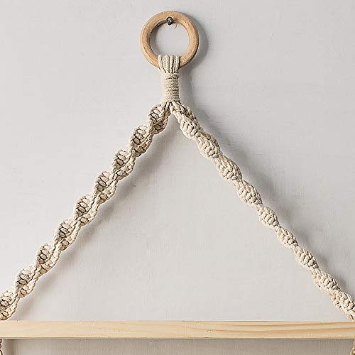 Macrame Wall Hanging Shelf Bohemian Designs Home Decor Pine Wooden Shelves and Cotton Cord (Bohemian)  Amazon.in Home & Kitchen