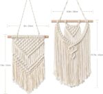 macrame Woven Wall Hanging 2 PCS Boho Home Decor Tapestry, Small Beige Chic Wall Art Bohemian Hand Woven Pendant Tapestries for Apartment Bedroom Living Room  Amazon.in Home & Kitchen