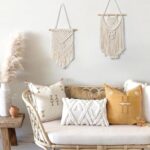 macrame Woven Wall Hanging 2 PCS Boho Home Decor Tapestry, Small Beige Chic Wall Art Bohemian Hand Woven Pendant Tapestries for Apartment Bedroom Living Room  Amazon.in Home & Kitchen