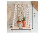 Macrame Wall Hanging Shelf, Boho Handmade Floating Wooden Book Shelve for Home Decor, Bedroom, Living Room, Nursery, Decoration 10x5x22 Inch,1-Pcs, Off-White  Amazon.in Home & KitchenWatch the videoWatch the video