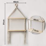 Macrame Wall Hanging Shelf Bohemian Designs Home Decor Pine Wooden Shelves and Cotton Cord (Bohemian)  Amazon.in Home & Kitchen