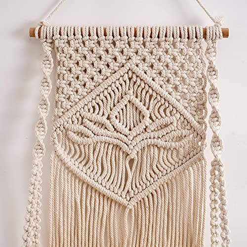 Wall Hanging Shelf Chic Decor Wood Floating Boho Shelves with Wooden Dowel Hand Woven Bohemian Decor for Apartment Dorm Bedroom Living Room Nursery 60 x 30 cm (Beige)  Amazon.in Home & KitchenWatch the videoWatch the video