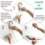 HandiCraft Home Decor Itams, Macrame Hanging Shelves, Wooden Wall Shelves with Handmade Woven Hanger, Pack of 2