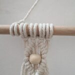 Macrame Wall Hanging Shelf Cotton Rope Natural Pine Wood Swing Triangle Floating Shelf Modern Boho Decor for Living Room Dorm Bathroom Office Balcony